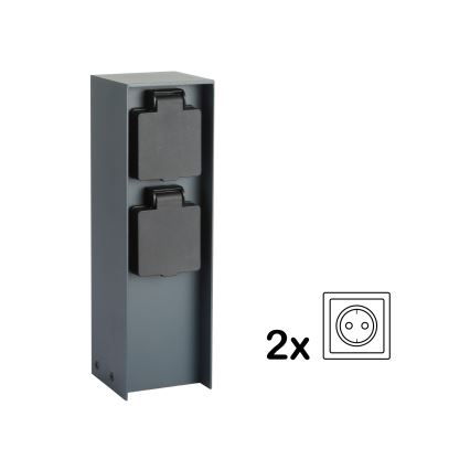 Brilagi - Zunanji stebriček z vtičnicami PILLAR 2Z SCHUKO 230V IP44 antracit