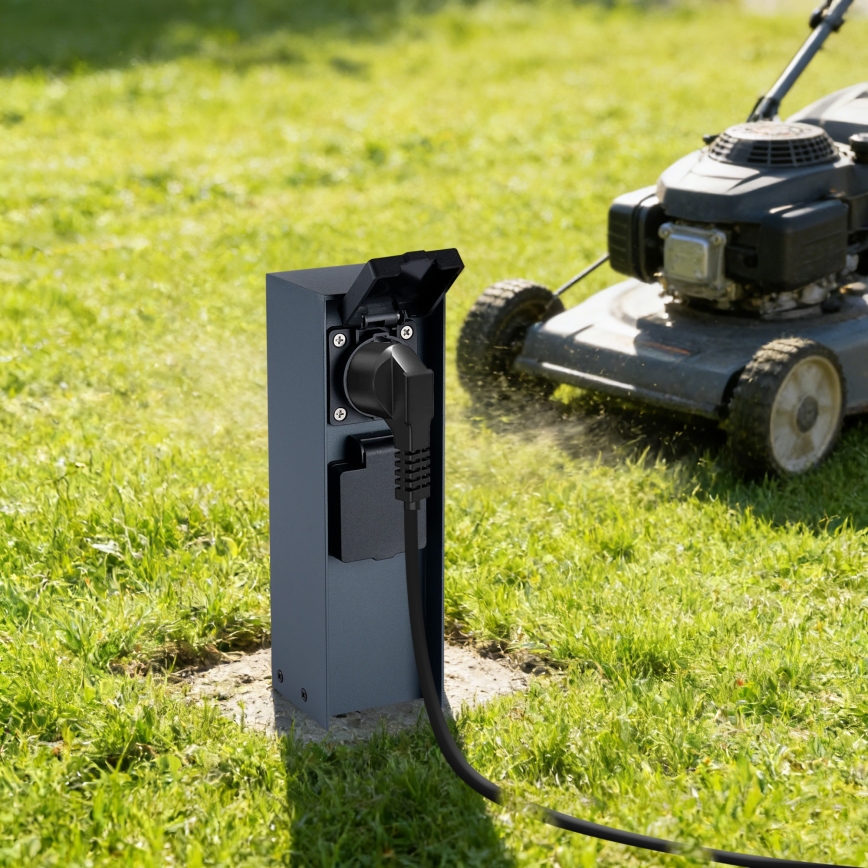 Brilagi - Zunanji stebriček z vtičnicami PILLAR 2Z SCHUKO 230V IP44 antracit