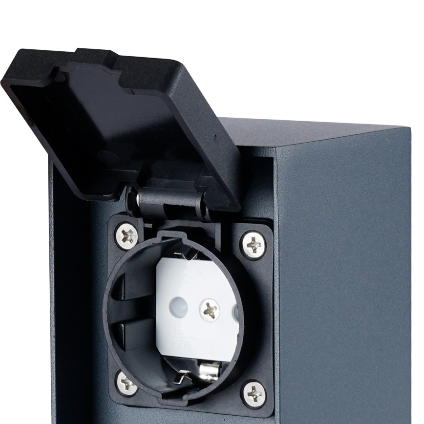 Brilagi - Zunanji stebriček z vtičnicami PILLAR 2Z SCHUKO 230V IP44 antracit