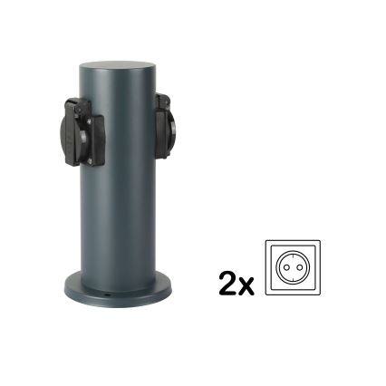 Brilagi - Zunanji stebriček z vtičnicami PILLAR 2Z SCHUKO 230V IP44 antracit