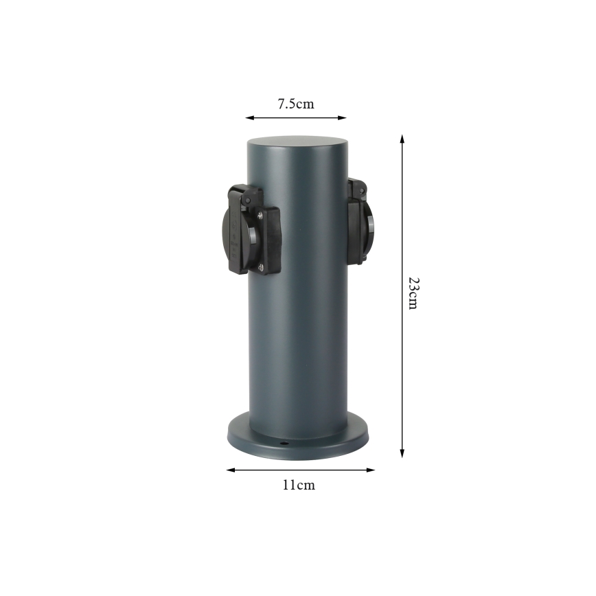 Brilagi - Zunanji stebriček z vtičnicami PILLAR 2Z SCHUKO 230V IP44 antracit
