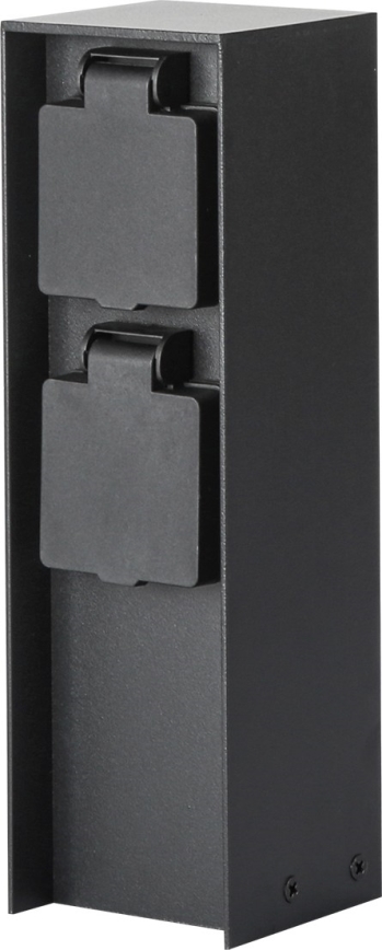 Brilagi - Zunanji stebriček z vtičnicami PILLAR 2Z SCHUKO 230V IP44 črna