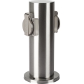 Brilagi - Zunanji stebriček z vtičnicami PILLAR 2Z SCHUKO 230V IP44 mat krom