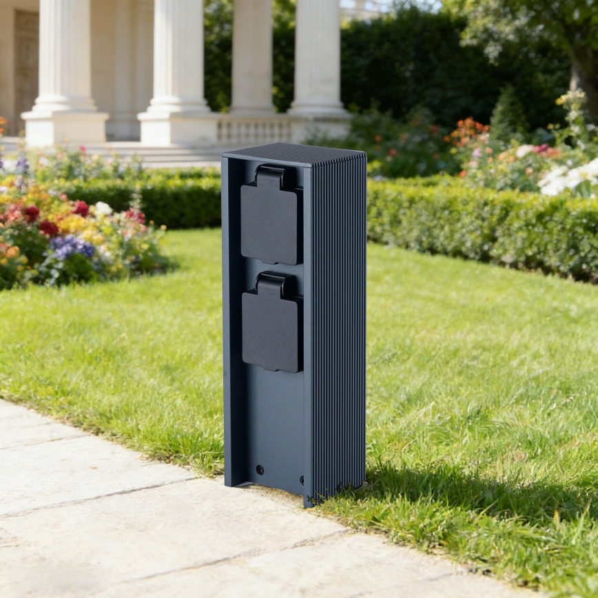 Brilagi - Zunanji stolp z vtičnicama PILLAR 2Z SCHUKO 230V IP44 antracit