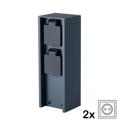 Brilagi - Zunanji vtičnični steber PILLAR 2Z SCHUKO 230V IP44 antracit