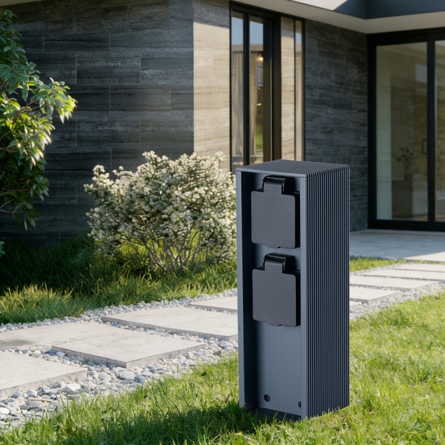 Brilagi - Zunanji vtičnični steber PILLAR 2Z SCHUKO 230V IP44 antracit