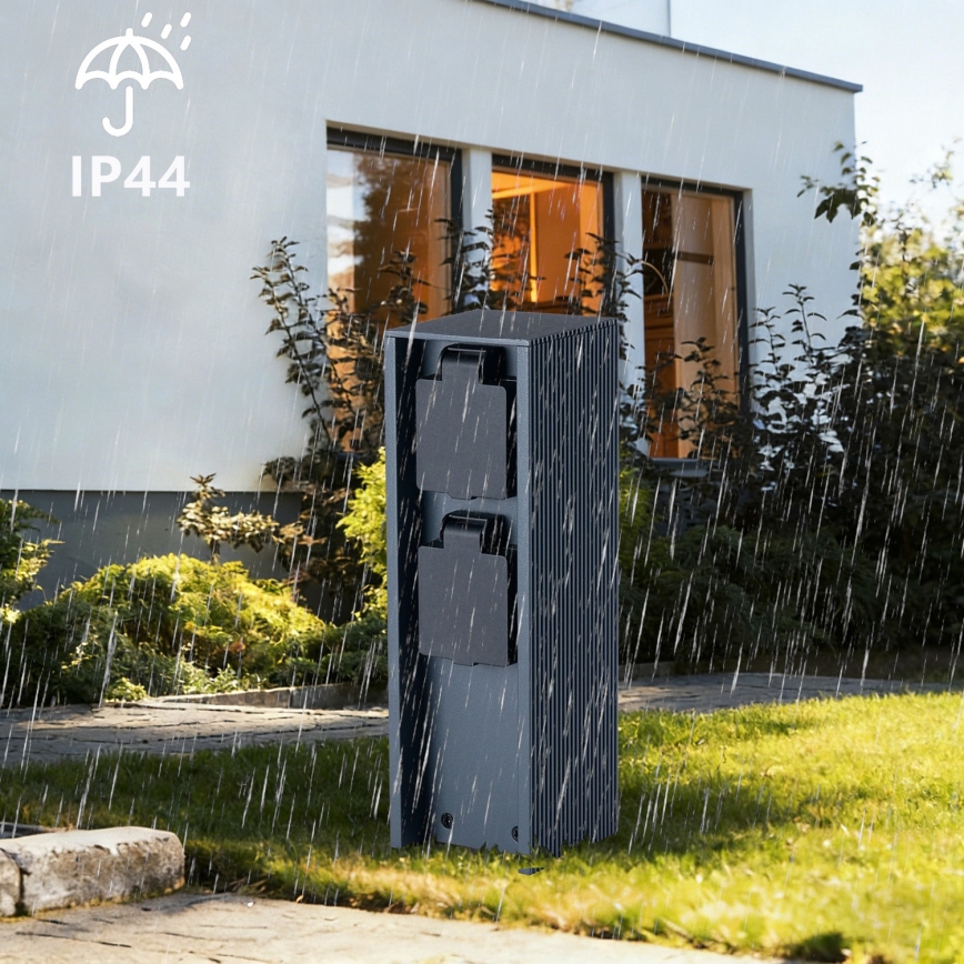 Brilagi - Zunanji vtičnični steber PILLAR 2Z SCHUKO 230V IP44 antracit