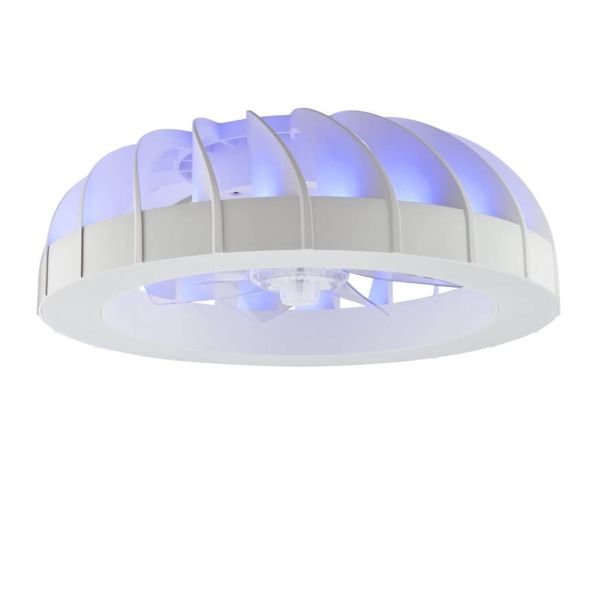 Brilliant - LED RGBW zatemnitveni stropni ventilator s svetlobnim virom FANORA LED/30W/230V 2700-6500K premera 46 cm, bela + daljinski upravljalnik