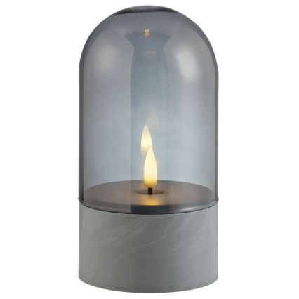 Brilliant - KOMPLET 2x LED sveč ILLUSION LED/2xAA IP44 siva/dimno črna
