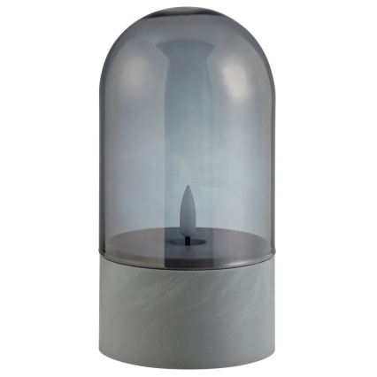 Brilliant - KOMPLET 2x LED sveč ILLUSION LED/2xAA IP44 siva/dimno črna