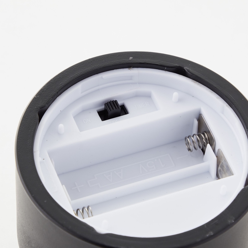 Brilliant - Komplet 3x LED sveč BOUGIE LED/2xAA IP44 črna/dimna