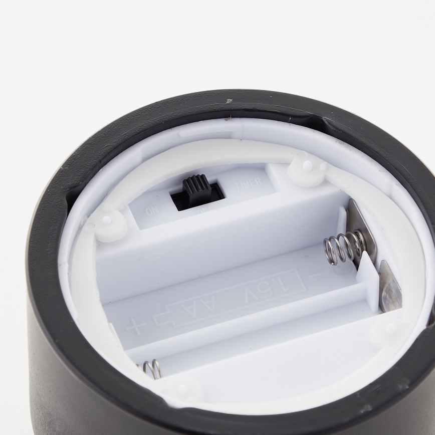 Brilliant - Komplet 3x LED sveč BOUGIE LED/2xAA IP44 črna/dimna