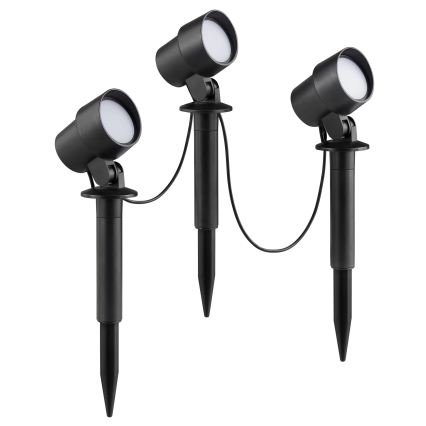 Brilliant - KOMPLET 3x LED zunanjih svetilk KAMARA LED/8,5W/230V IP44 črna