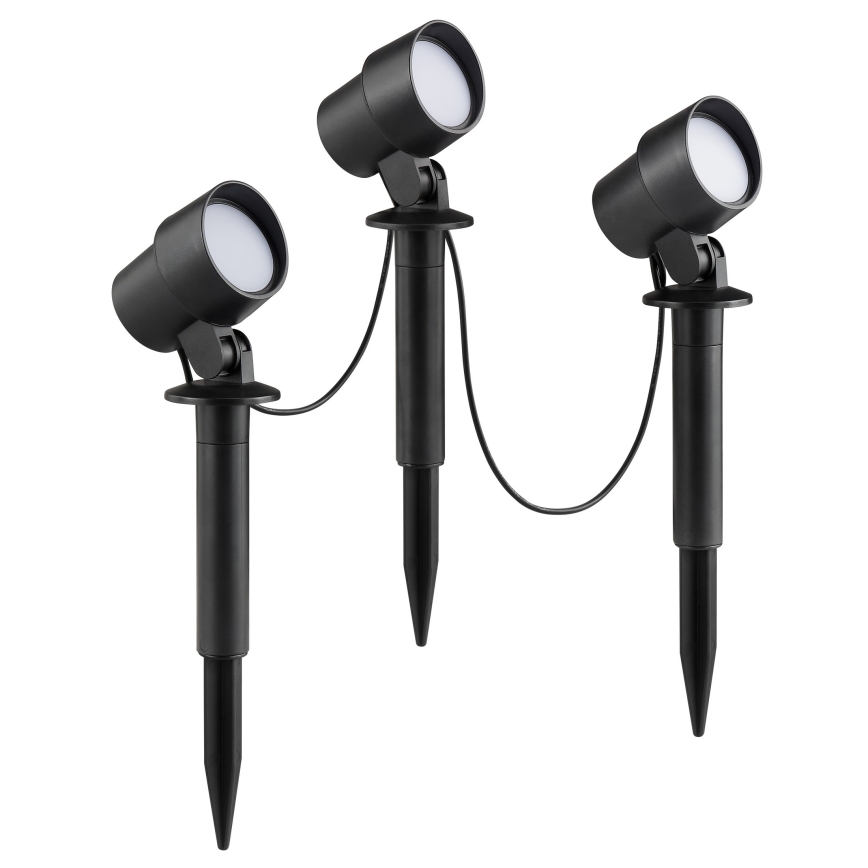 Brilliant - KOMPLET 3x LED zunanjih svetilk KAMARA LED/8,5W/230V IP44 črna
