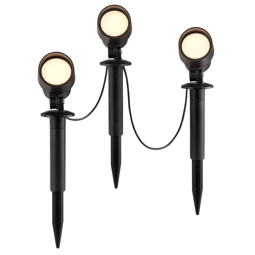 Brilliant - KOMPLET 3x LED zunanjih svetilk KAMARA LED/8,5W/230V IP44 črna