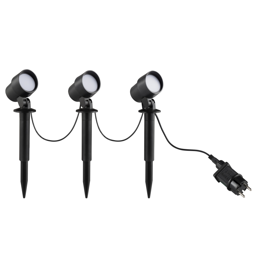 Brilliant - KOMPLET 3x LED zunanjih svetilk KAMARA LED/8,5W/230V IP44 črna