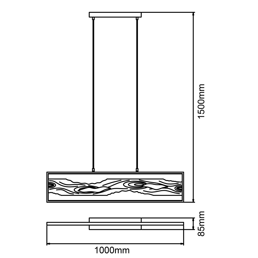Brilliant - LED Lestenec na vrvici CHAUMONT LED/20W/230V bor