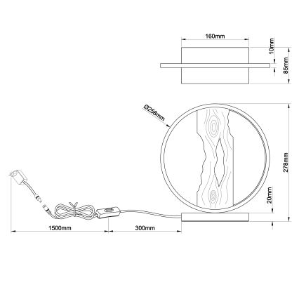 Brilliant - LED Namizna svetilka CHAUMONT LED/7,5W/230V bor - FSC certifikat
