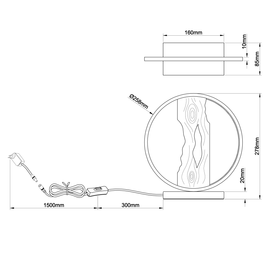Brilliant - LED Namizna svetilka CHAUMONT LED/7,5W/230V bor - FSC certifikat