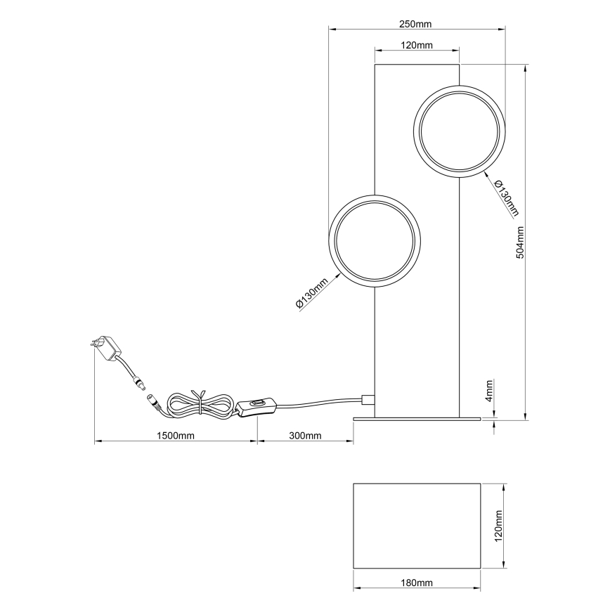 Brilliant - LED Namizna svetilka CHEESY LED/12W/230V bor - FSC certifikat
