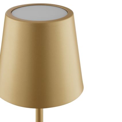 Brilliant - Zatemnjevalna polnilna zunanja namizna svetilka na dotik ELORA LED/2,5W/5V 2700K 2600 mAh IP44 zlata