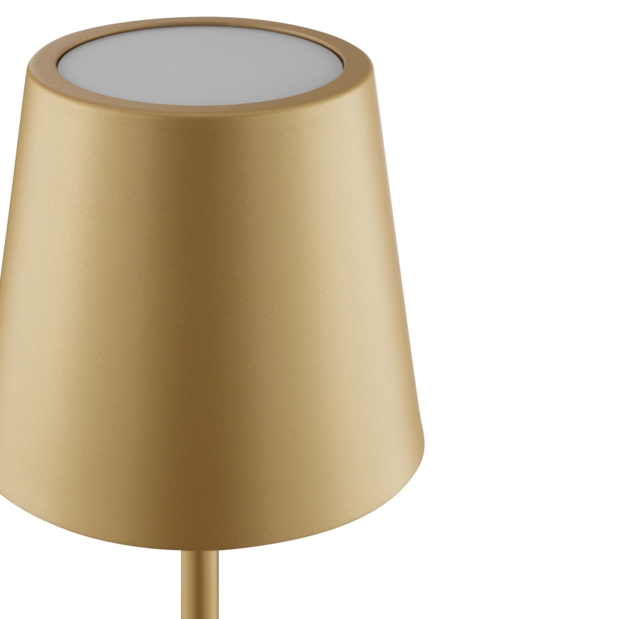 Brilliant - Zatemnjevalna polnilna zunanja namizna svetilka na dotik ELORA LED/2,5W/5V 2700K 2600 mAh IP44 zlata