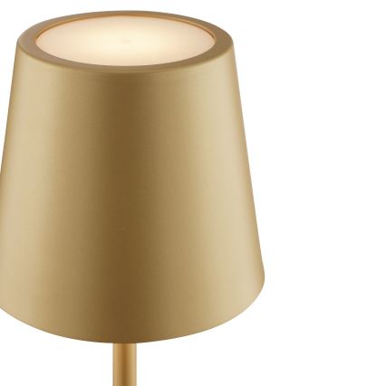 Brilliant - Zatemnjevalna polnilna zunanja namizna svetilka na dotik ELORA LED/2,5W/5V 2700K 2600 mAh IP44 zlata