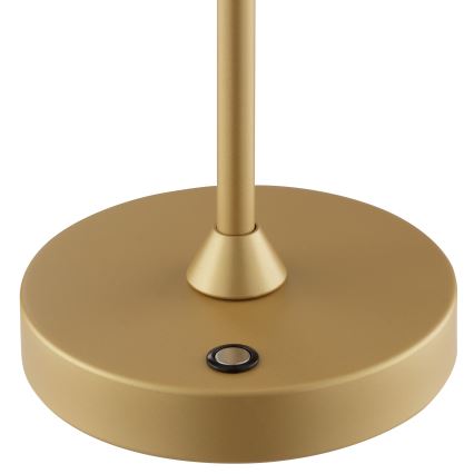 Brilliant - Zatemnjevalna polnilna zunanja namizna svetilka na dotik ELORA LED/2,5W/5V 2700K 2600 mAh IP44 zlata