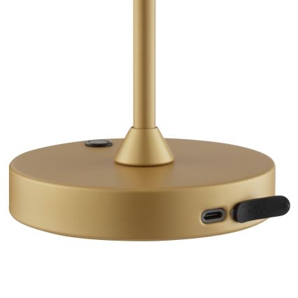 Brilliant - Zatemnjevalna polnilna zunanja namizna svetilka na dotik ELORA LED/2,5W/5V 2700K 2600 mAh IP44 zlata