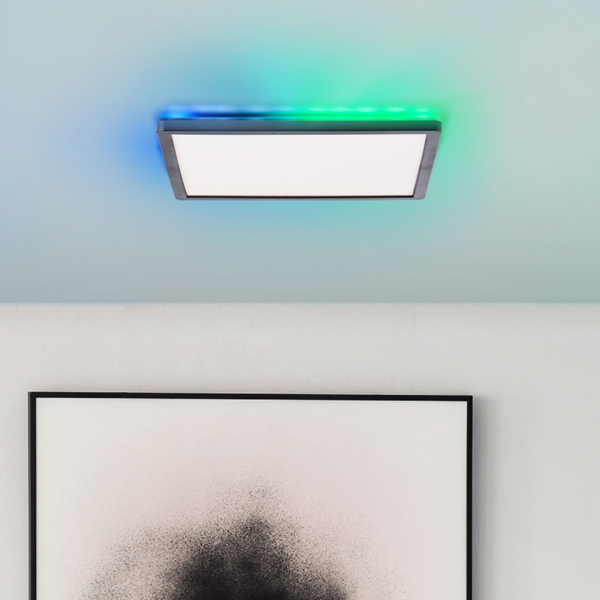 Brilliant - LED RGBW Zatemnitvena stropna svetilka SALTERY LED/20W/230V 3000-6500 + Daljinski upravljalnik