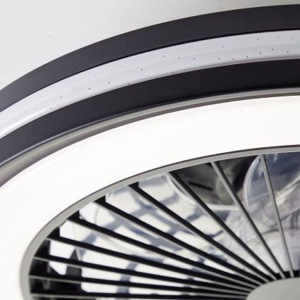 Brilliant - LED RGBW zatemnjevalno stropno svetilo z ventilatorjem PALMERO LED/40W/230V 2700-6500K premer 46,6 cm bež + daljinski upravljalnik