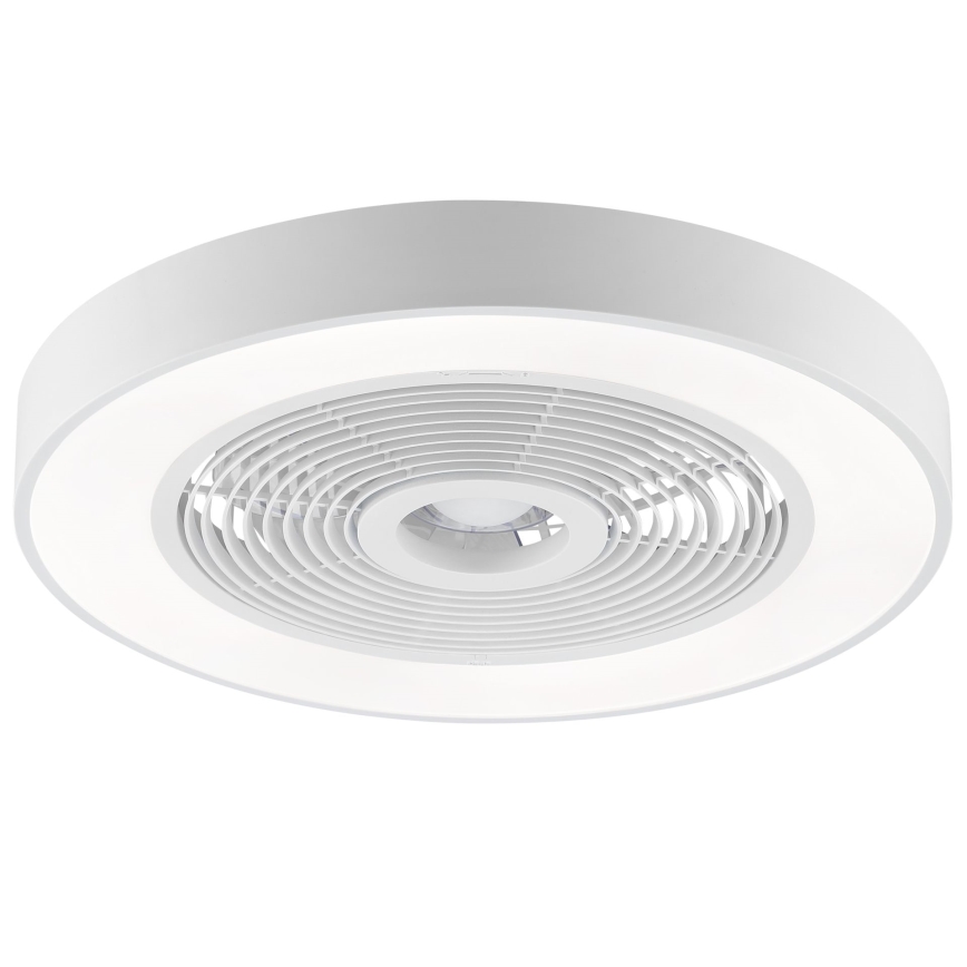 Brilliant - LED RGBW zatemnjevalna stropna svetilka z ventilatorjem CATANIA LED/37W/230V 2700-6500K, premer 48,6 cm, bela + daljinski upravljalnik