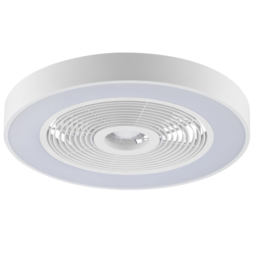 Brilliant - LED RGBW zatemnjevalna stropna svetilka z ventilatorjem CATANIA LED/37W/230V 2700-6500K, premer 48,6 cm, bela + daljinski upravljalnik