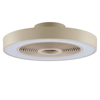 Brilliant - Stropna LED RGBW svetilka s funkcijo zatemnitve in ventilatorjem CATANIA LED/37W/230V 2700-6500K, premer 48,6 cm, bež + daljinski upravljalnik