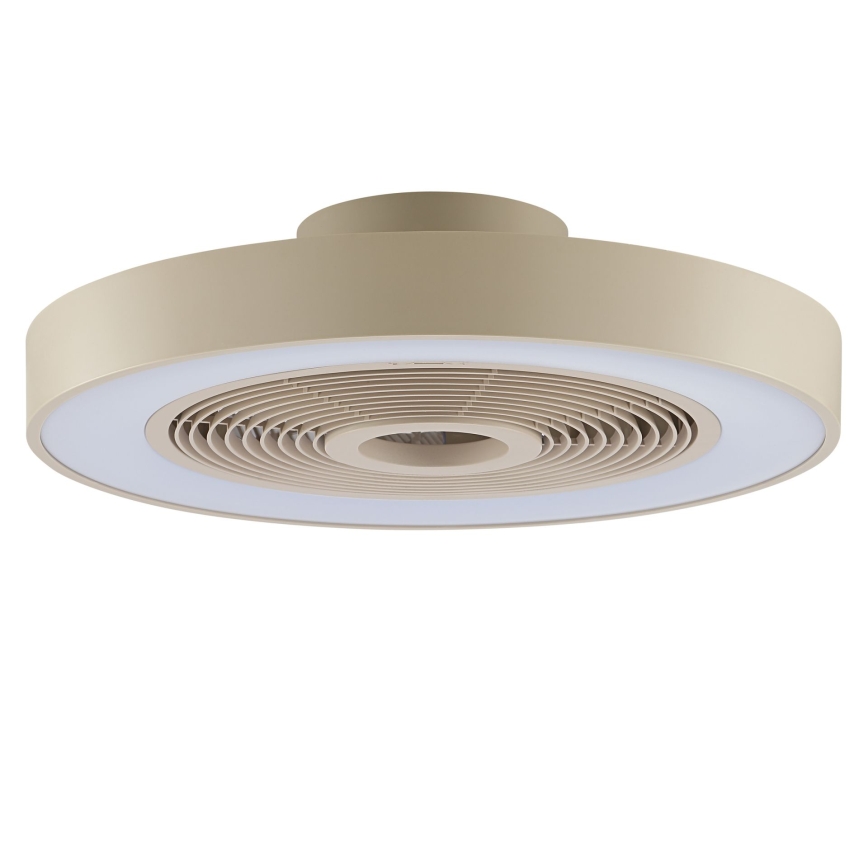 Brilliant - Stropna LED RGBW svetilka s funkcijo zatemnitve in ventilatorjem CATANIA LED/37W/230V 2700-6500K, premer 48,6 cm, bež + daljinski upravljalnik
