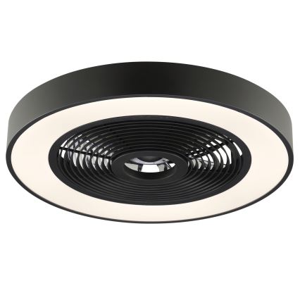 Brilliant - LED RGBW z možnostjo zatemnitve stropna svetilka z ventilatorjem CATANIA LED/37W/230V 2700-6500K premer 48,6 cm črna + daljinski upravljalnik