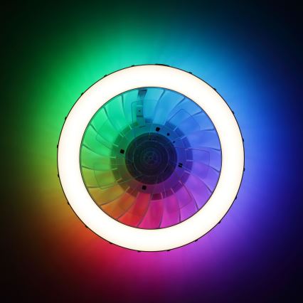 Brilliant - LED RGBW Zatemnitveni stropni ventilator s svetilko FANORA LED/30W/230V 2700-6500K pr. 46 cm bela + Daljinski upravljalnik