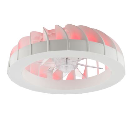 Brilliant - LED RGBW Zatemnitveni stropni ventilator s svetilko FANORA LED/30W/230V 2700-6500K pr. 46 cm bela + Daljinski upravljalnik