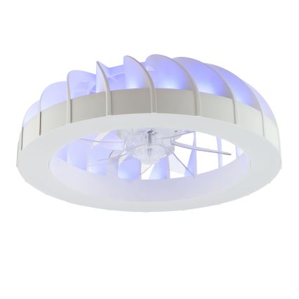 Brilliant - LED RGBW Zatemnitveni stropni ventilator s svetilko FANORA LED/30W/230V 2700-6500K pr. 46 cm bela + Daljinski upravljalnik