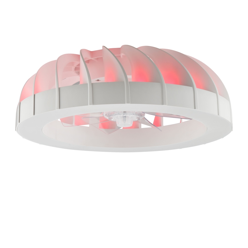 Brilliant - LED RGBW Zatemnitveni stropni ventilator s svetilko FANORA LED/30W/230V 2700-6500K pr. 46 cm bela + Daljinski upravljalnik