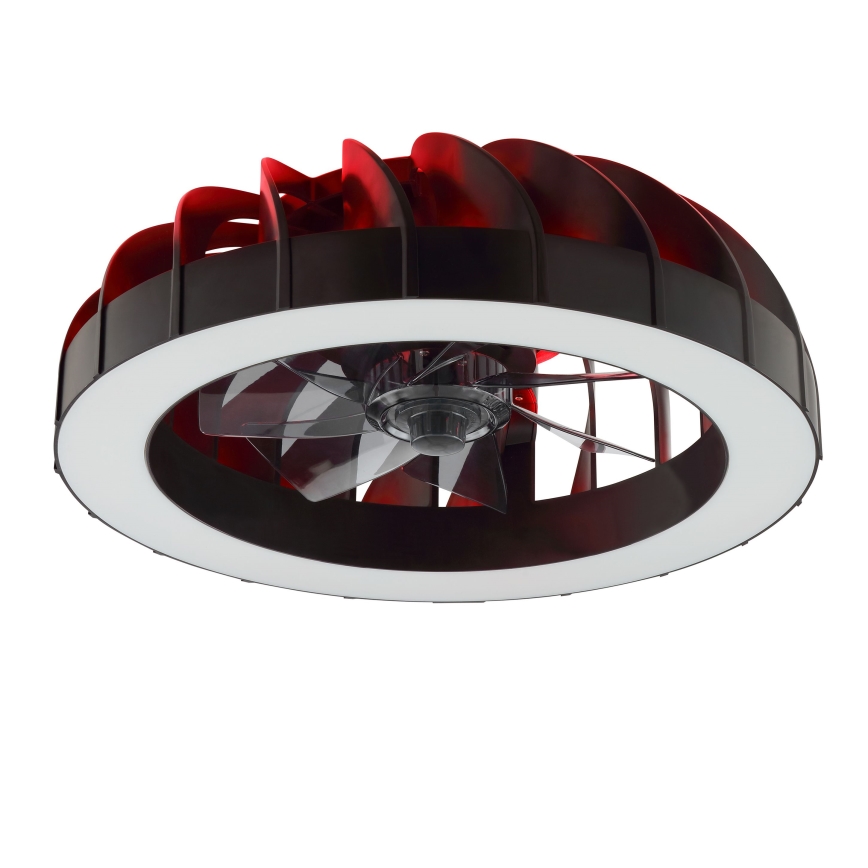 Brilliant - LED RGBW Zatemnitveni stropni ventilator s svetilko FANORA LED/30W/230V 2700-6500K pr. 46 cm črna + Daljinski upravljalnik
