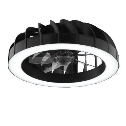 Brilliant - LED RGBW Zatemnitveni stropni ventilator s svetilko FANORA LED/30W/230V 2700-6500K pr. 46 cm črna + Daljinski upravljalnik