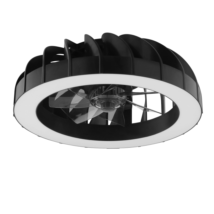 Brilliant - LED RGBW Zatemnitveni stropni ventilator s svetilko FANORA LED/30W/230V 2700-6500K pr. 46 cm črna + Daljinski upravljalnik