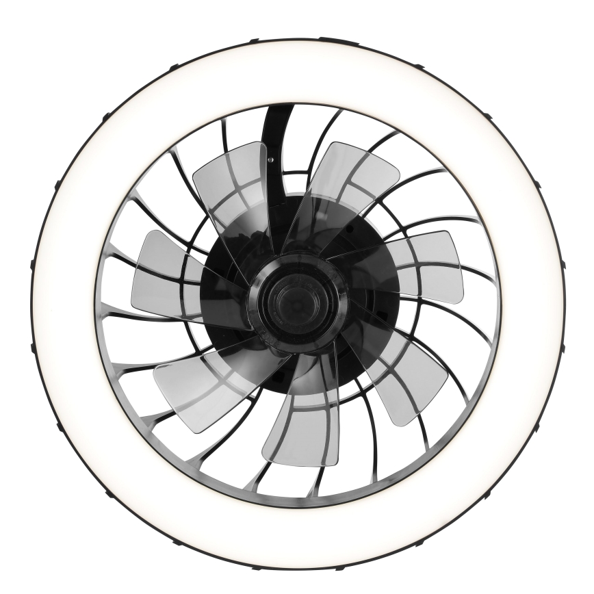 Brilliant - LED RGBW Zatemnitveni stropni ventilator s svetilko FANORA LED/30W/230V 2700-6500K pr. 46 cm črna + Daljinski upravljalnik