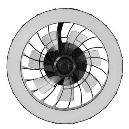 Brilliant - LED RGBW Zatemnitveni stropni ventilator s svetilko FANORA LED/30W/230V 2700-6500K pr. 46 cm črna + Daljinski upravljalnik