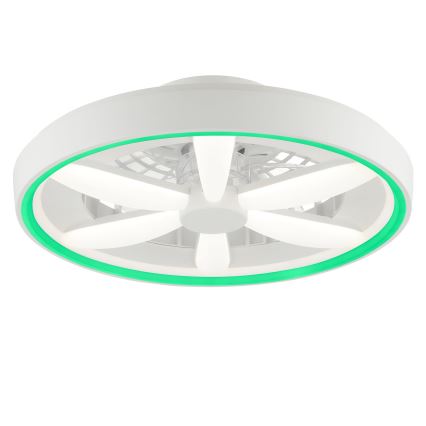 Brilliant - LED RGBW Zatemnitveni stropni ventilator s svetilko GAIANO LED/48W/230V 2700-6500K bela + Daljinski upravljalnik