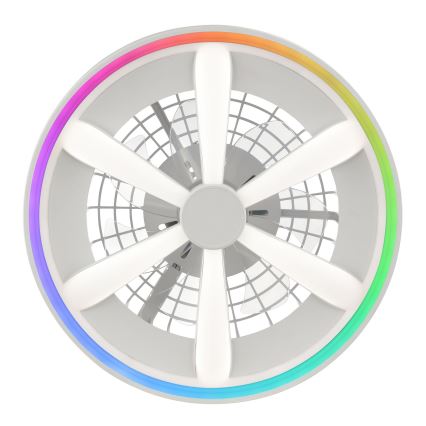Brilliant - LED RGBW Zatemnitveni stropni ventilator s svetilko GAIANO LED/48W/230V 2700-6500K bela + Daljinski upravljalnik