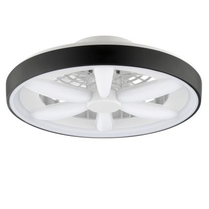 Brilliant - LED RGBW Zatemnitveni stropni ventilator s svetilko GAIANO LED/48W/230V 2700-6500K črna + Daljinski upravljalnik