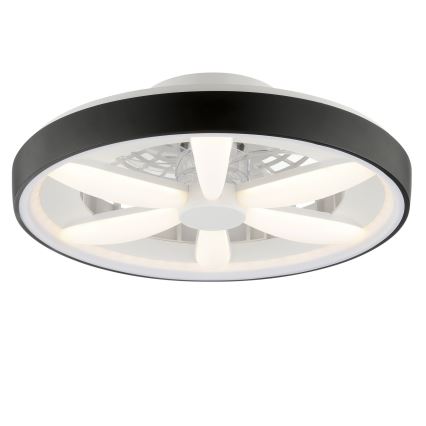 Brilliant - LED RGBW Zatemnitveni stropni ventilator s svetilko GAIANO LED/48W/230V 2700-6500K črna + Daljinski upravljalnik