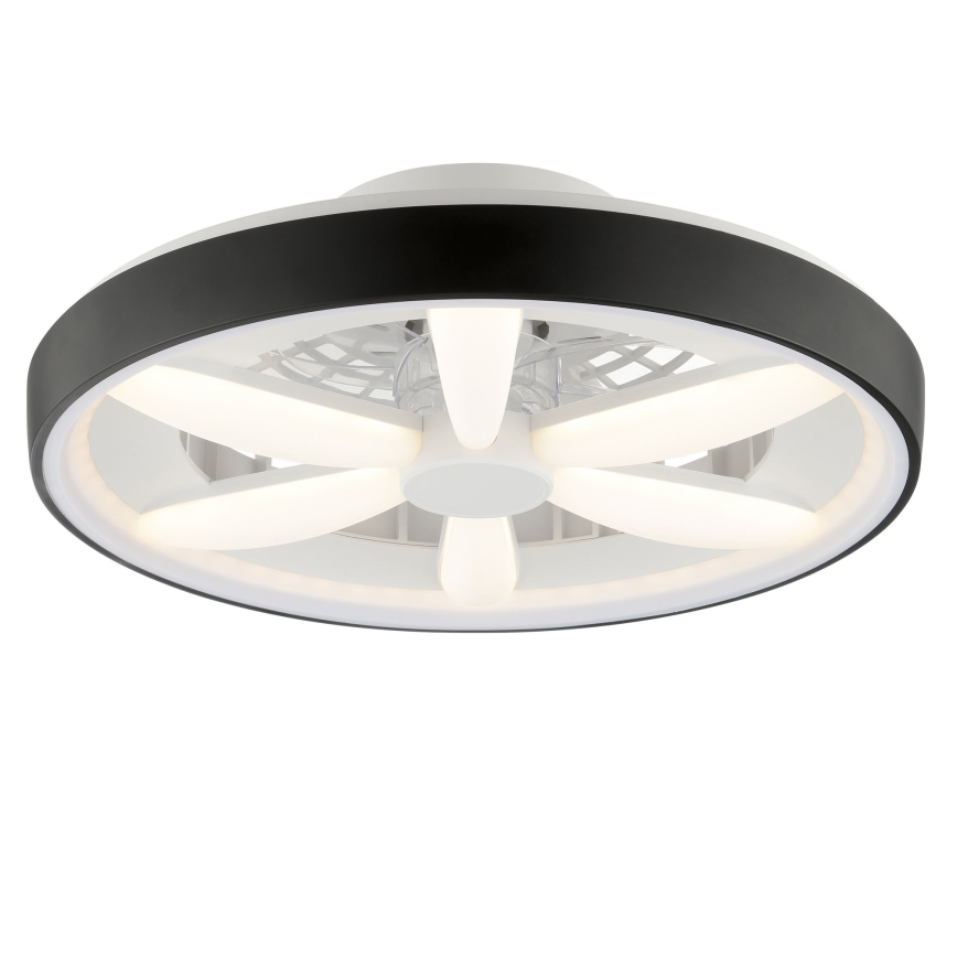 Brilliant - LED RGBW Zatemnitveni stropni ventilator s svetilko GAIANO LED/48W/230V 2700-6500K črna + Daljinski upravljalnik